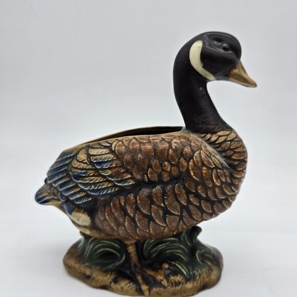 Mid Century Vintage Napcoware Ceramic Goose Planter Flowerpot # C8984 Japan - Picture 3 of 6